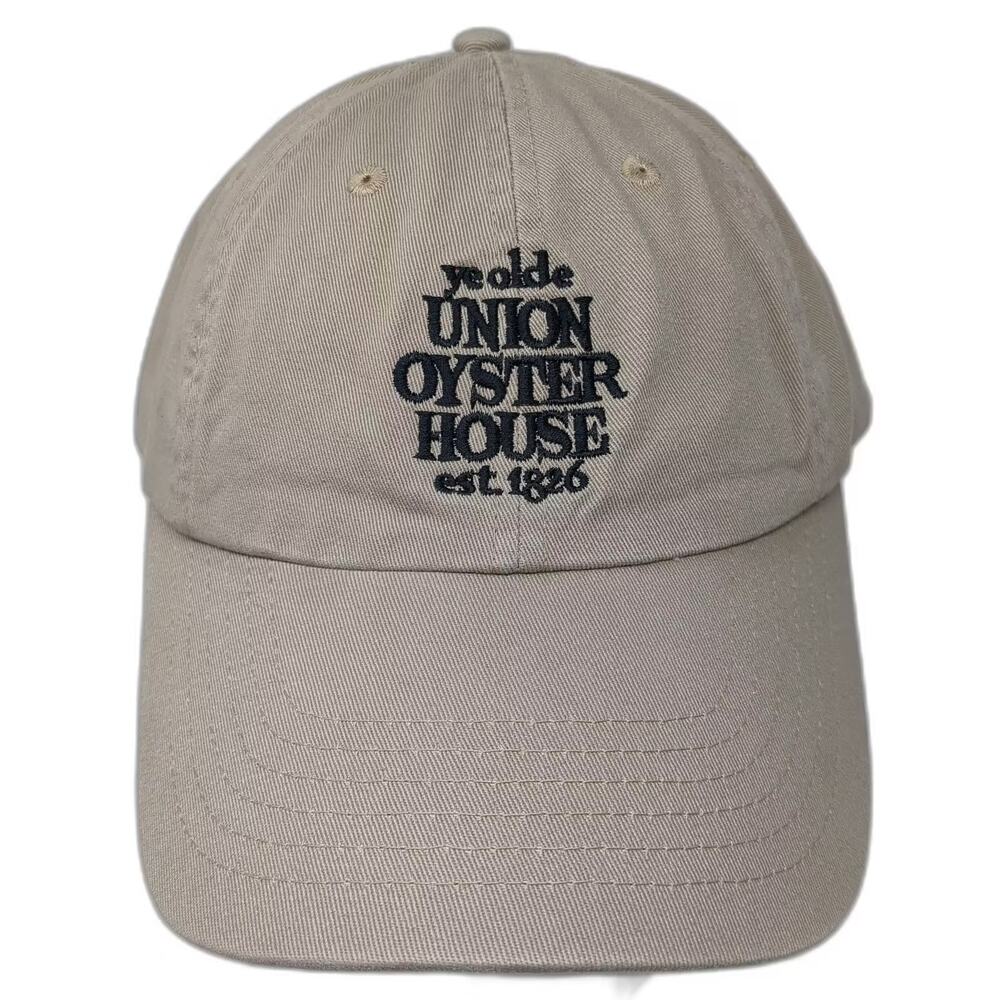 Continental Union Oyster House Boston Hat Baseball Cap Beige Black OS Adjustable